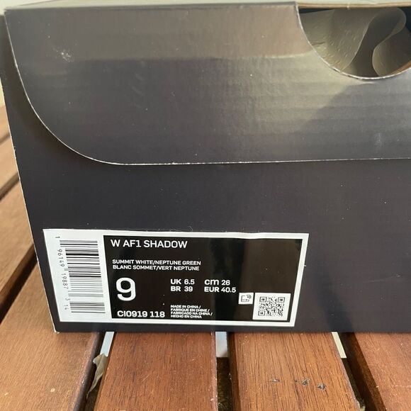 Nike Air Force 1 Shadow Summit White Neptune Green US Women 9/UK 6.5(CI0919-118) - Picture 13 of 13